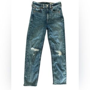 Rag and Bone Ladies Nina High Rise Ankle Cigarette Jean Size 24